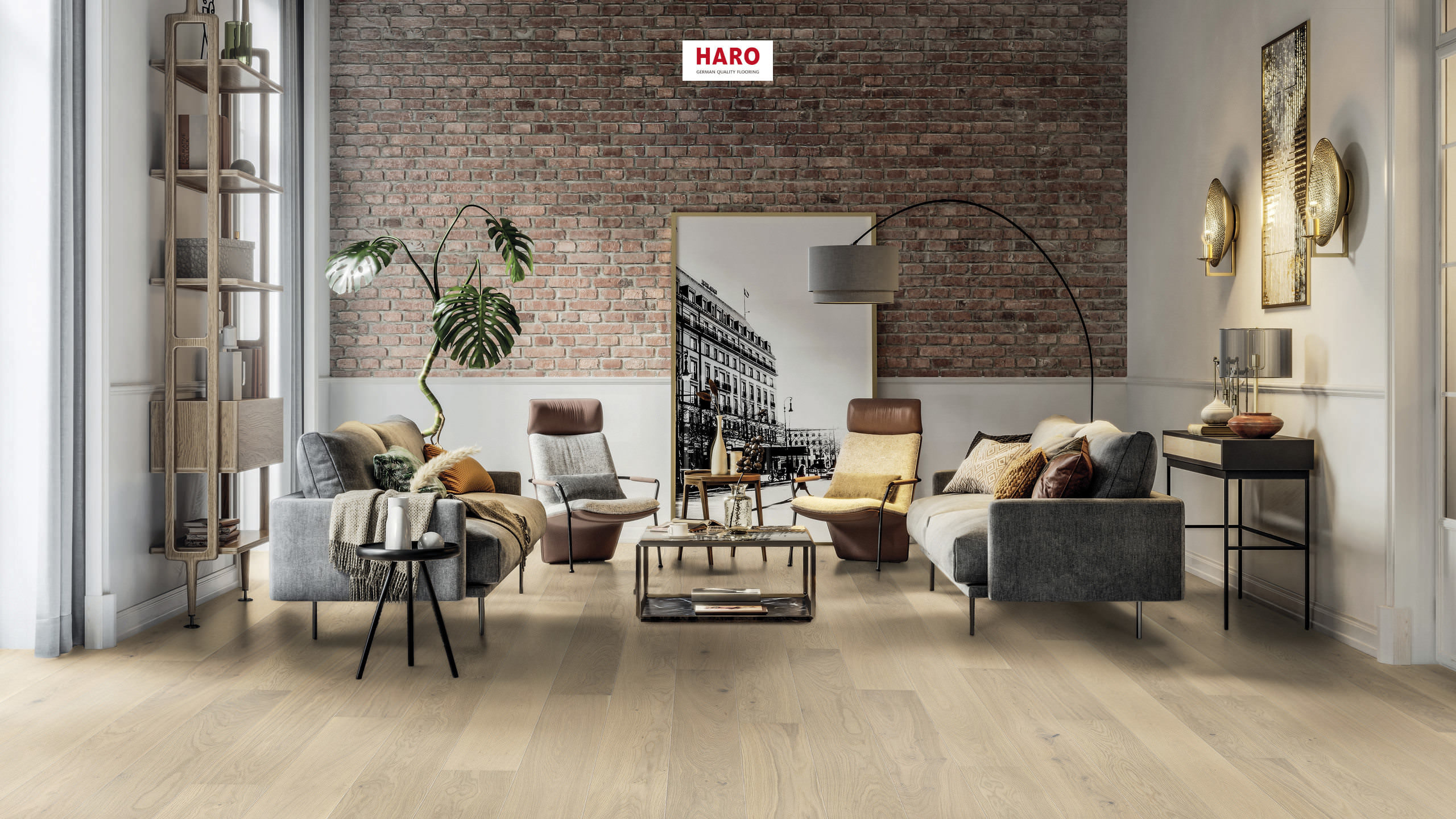 HARO PARQUET 2500 Plancia 180 2B Rovere invisible Markant spazzolato naturaLin plus Top Connect