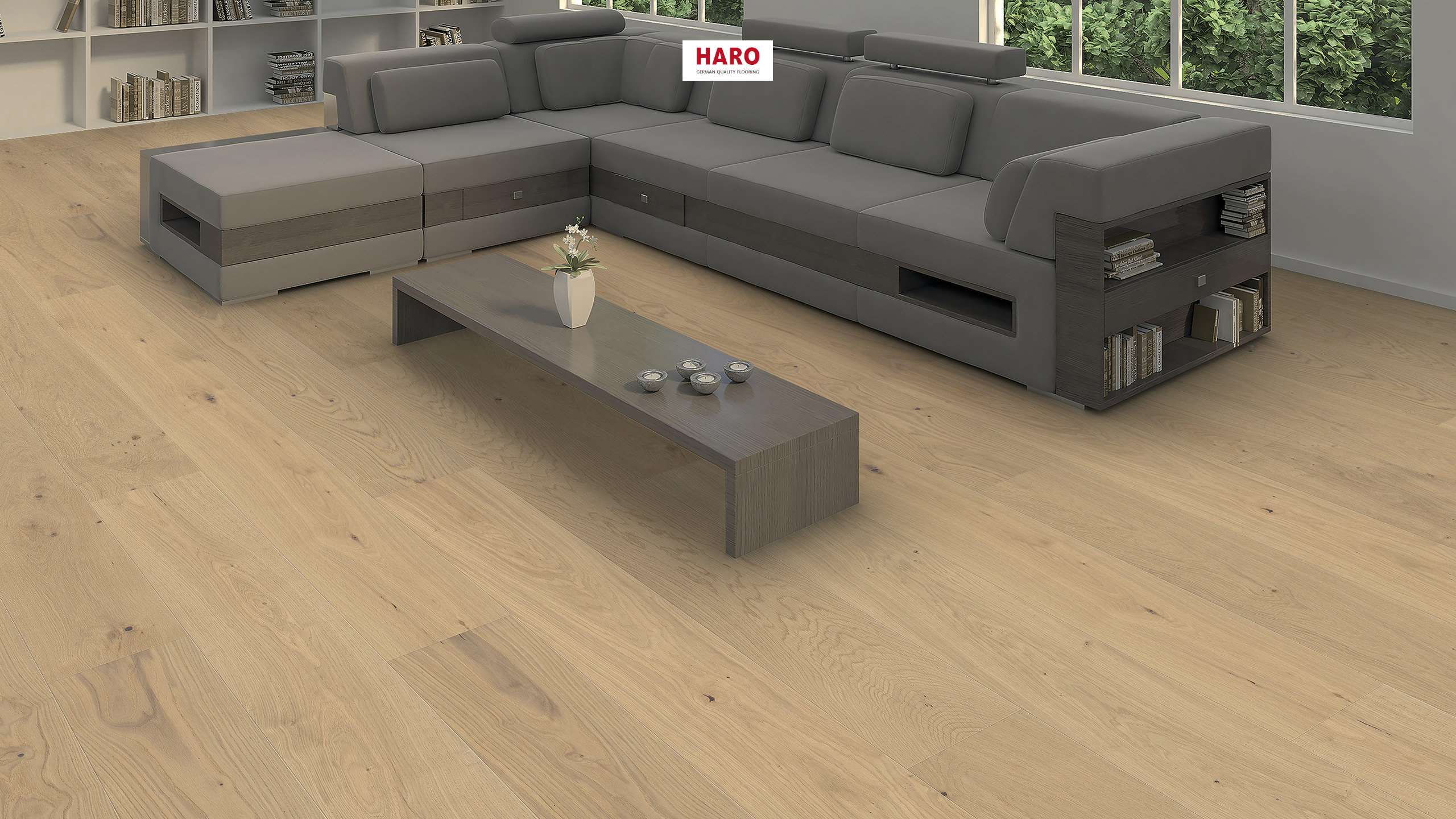 HARO PARQUET 4000 Plancia Plaza 240 4B Rovere invisible Markant piallato naturaLin plus Top Connect