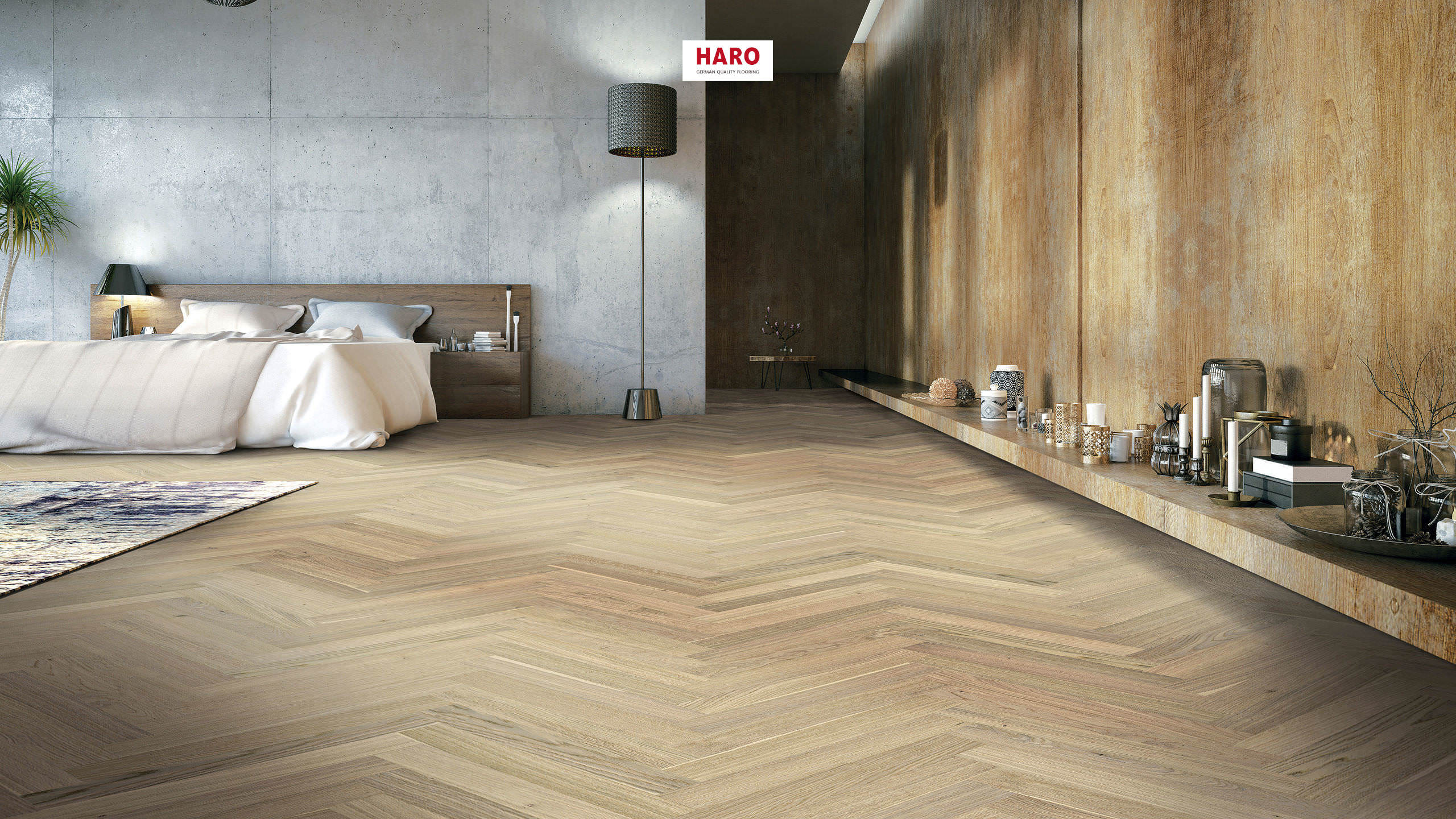 HARO PARQUET 4000 Listello Allegro Rovere invisible Objekt naturaDur Maschio/femmina