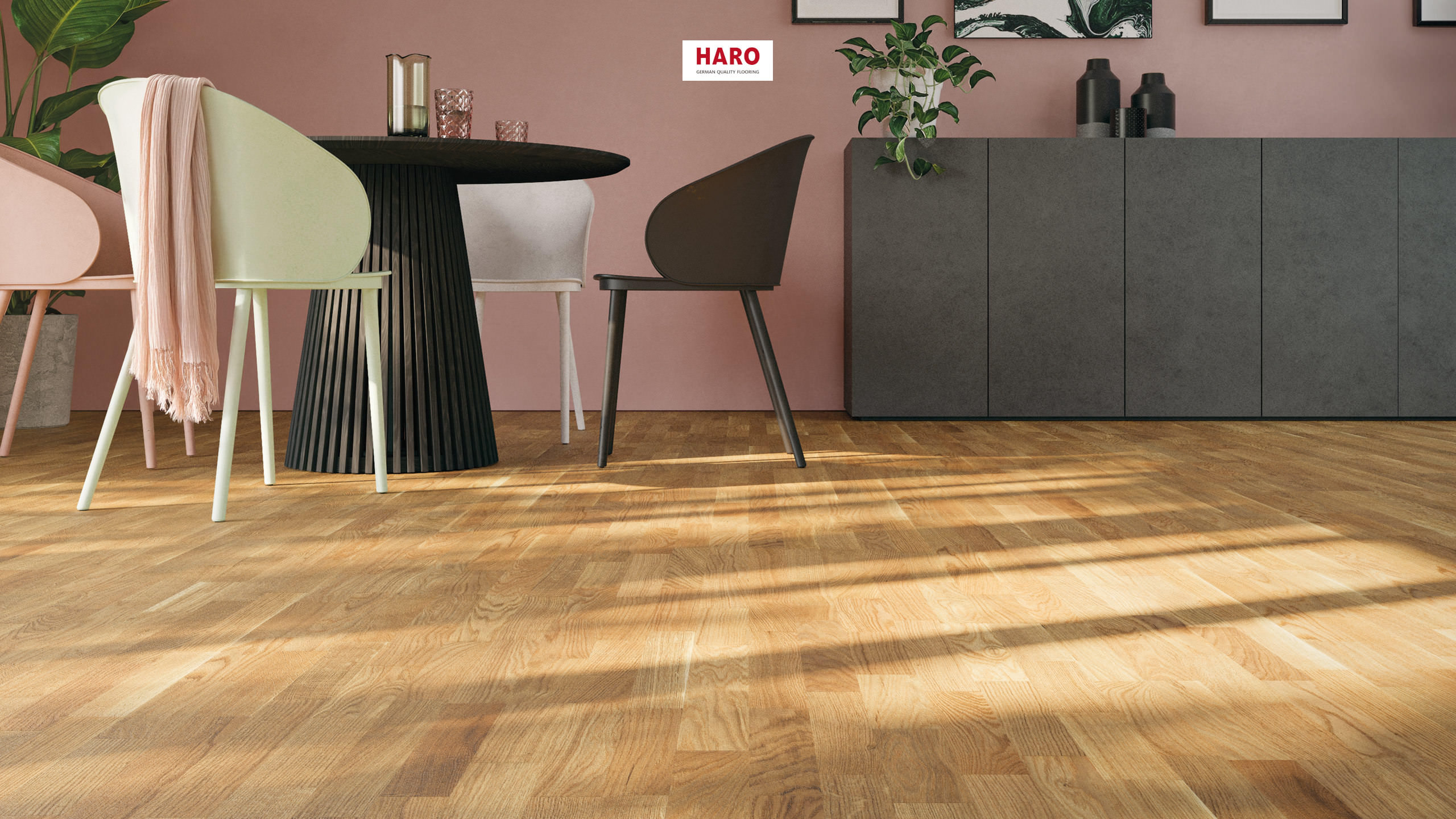 HARO PARQUET 2500 3-strip Rovere Vivace verniciato opaco Top Connect