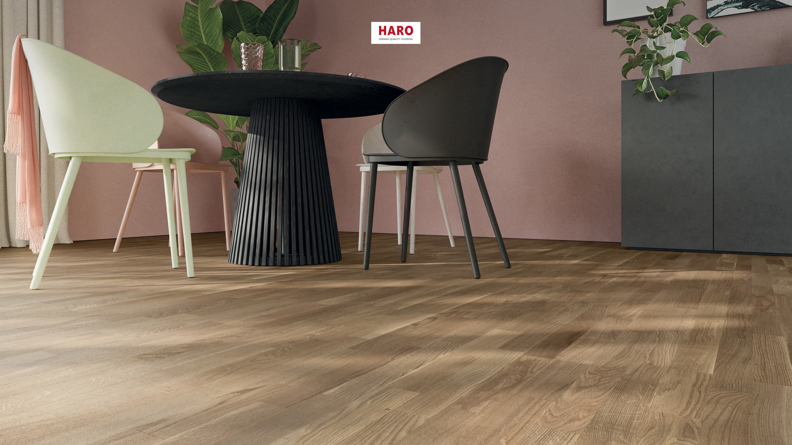 Immagine da 3-strip Rovere Vivace spazzolato
