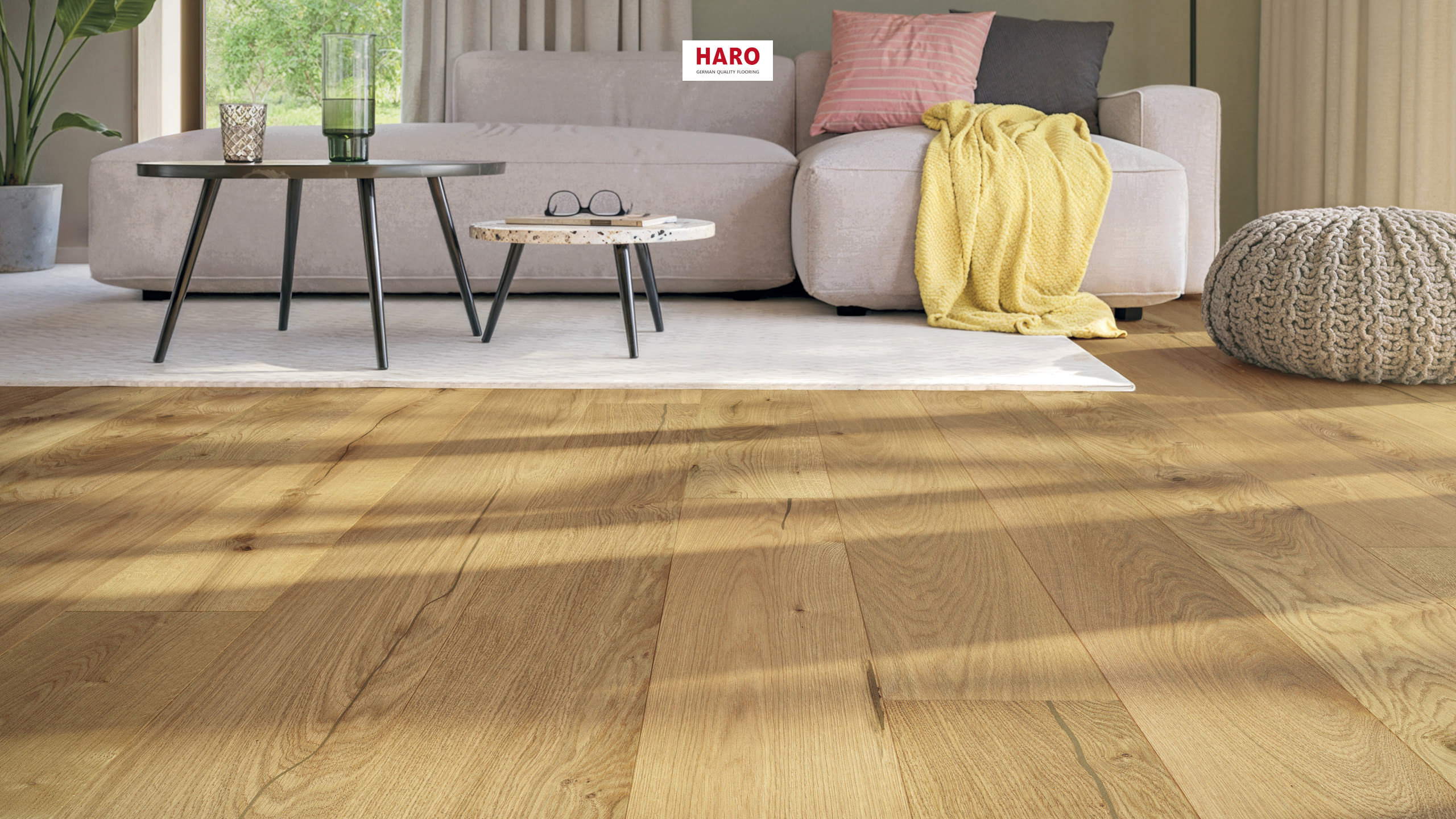 HARO PARQUET 4000 Plancia 180 4B Rovere Rustikal spazzolato verniciato opaco Top Connect