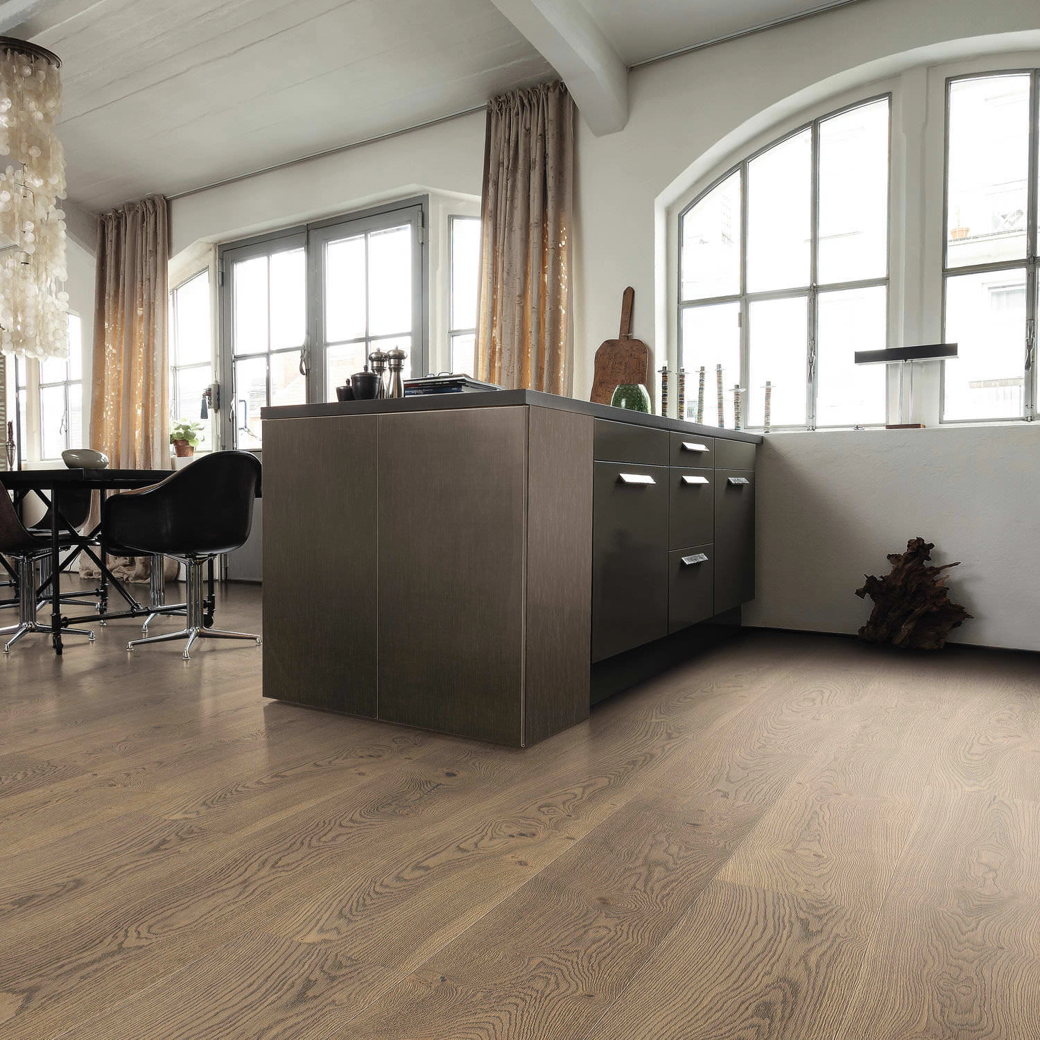 Produktbild 3 Landhausdiele 4V Eiche tabakgrau Universal retro strukturiert