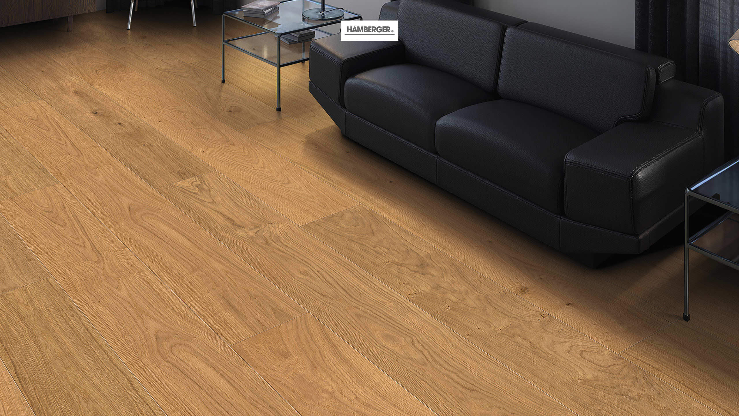 Holz-Performanceboden Multivo Landhausdiele 1-Stab 4V Eiche natürlich strukturiert naturaDur Top Connect